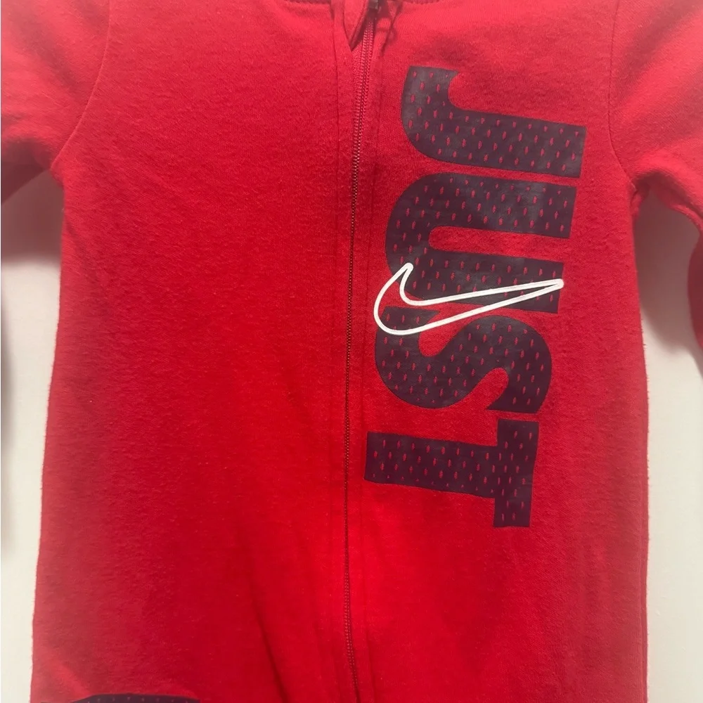 Nike Red and Black Kids One-Piece Footie - 